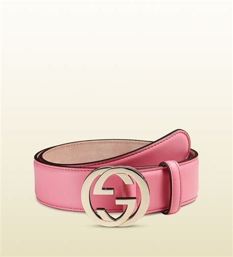 gucci pink leather belt with flower deatail|unisex gucci belt.